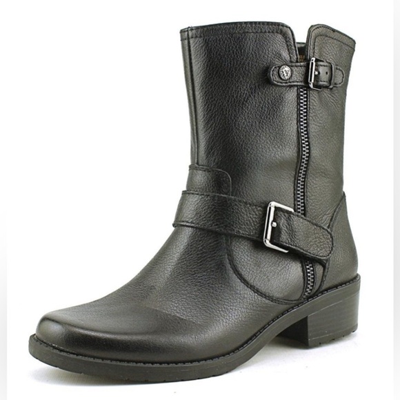 Ann Klein Akleyna Moto style leather boots 7.5 - Picture 1 of 13